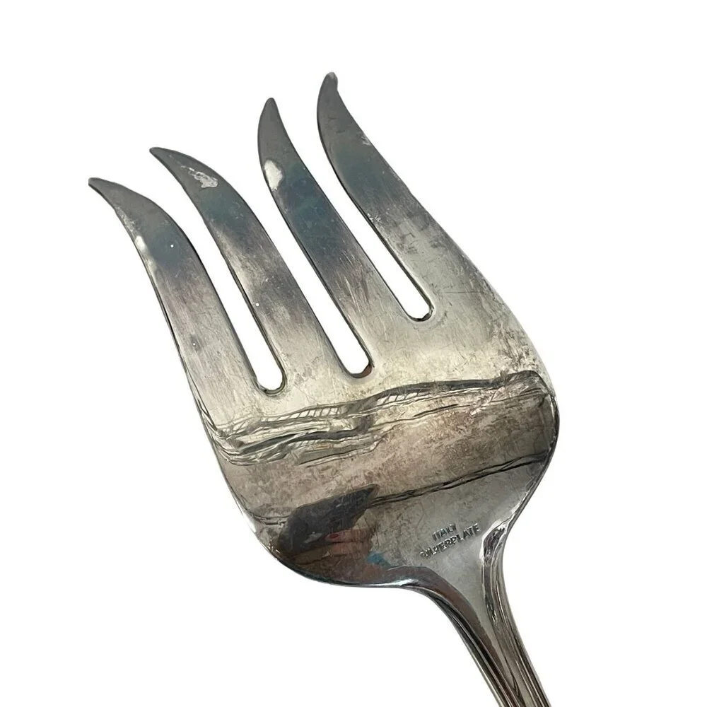 Gorham‎ Heritage Silver Plate Serving Fork Italy Vintage